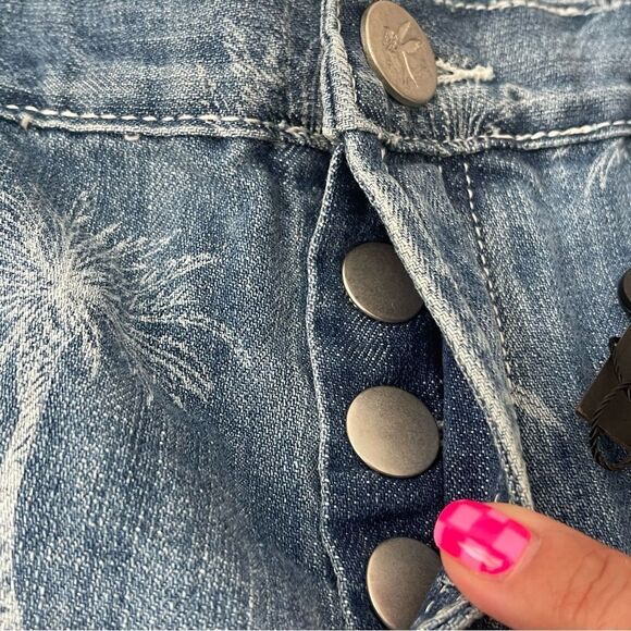 NWT One teaspoon Bandits Low Waist Denim Shorts - Malibu Blue size 29 - Picture 8 of 15